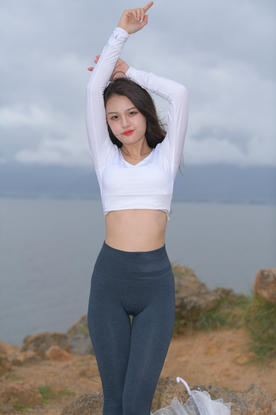 图片[2]-深蓝色瑜伽裤甜美女孩 J1320 514P2V-17.5GB-枫林图图
