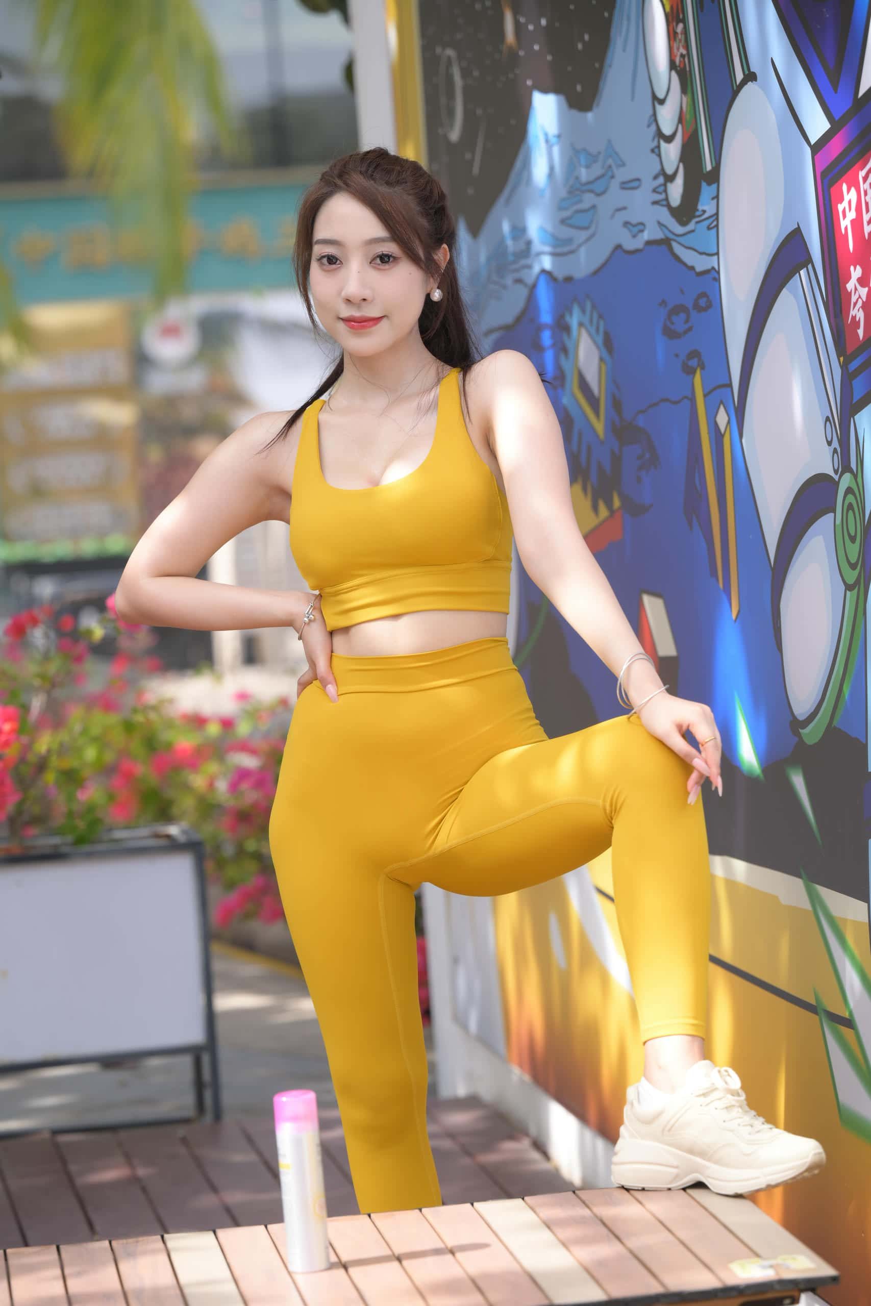 图片[2]-长相甜美的瑜伽裤女孩【695P】DM6305-枫林图图