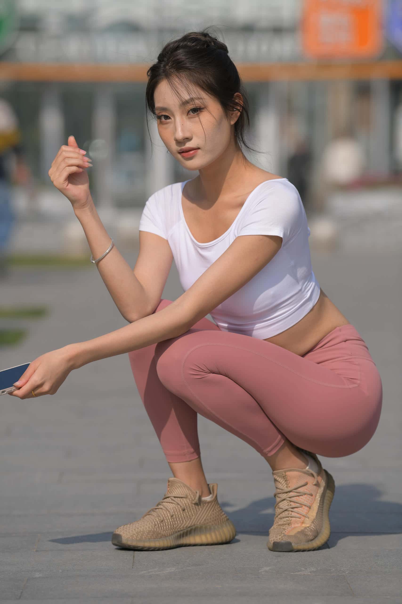 图片[4]-粉红色瑜伽裤女孩【 583P】J4915-枫林图图