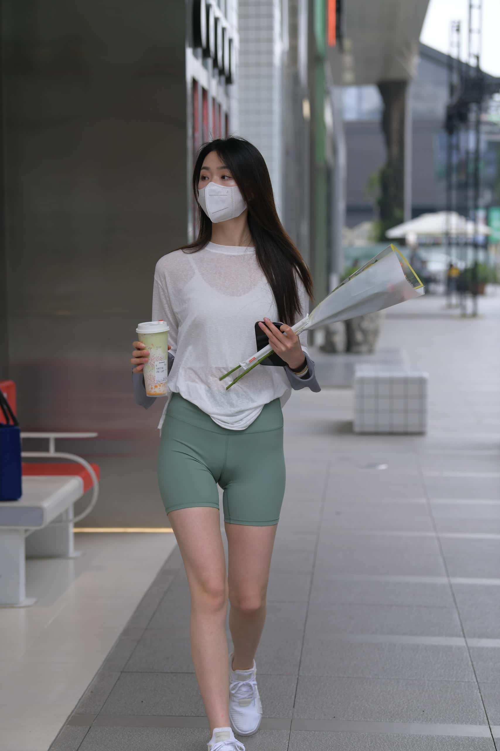 图片[5]-路边买花的白衣长发姑娘【884P】J5726-枫林图图