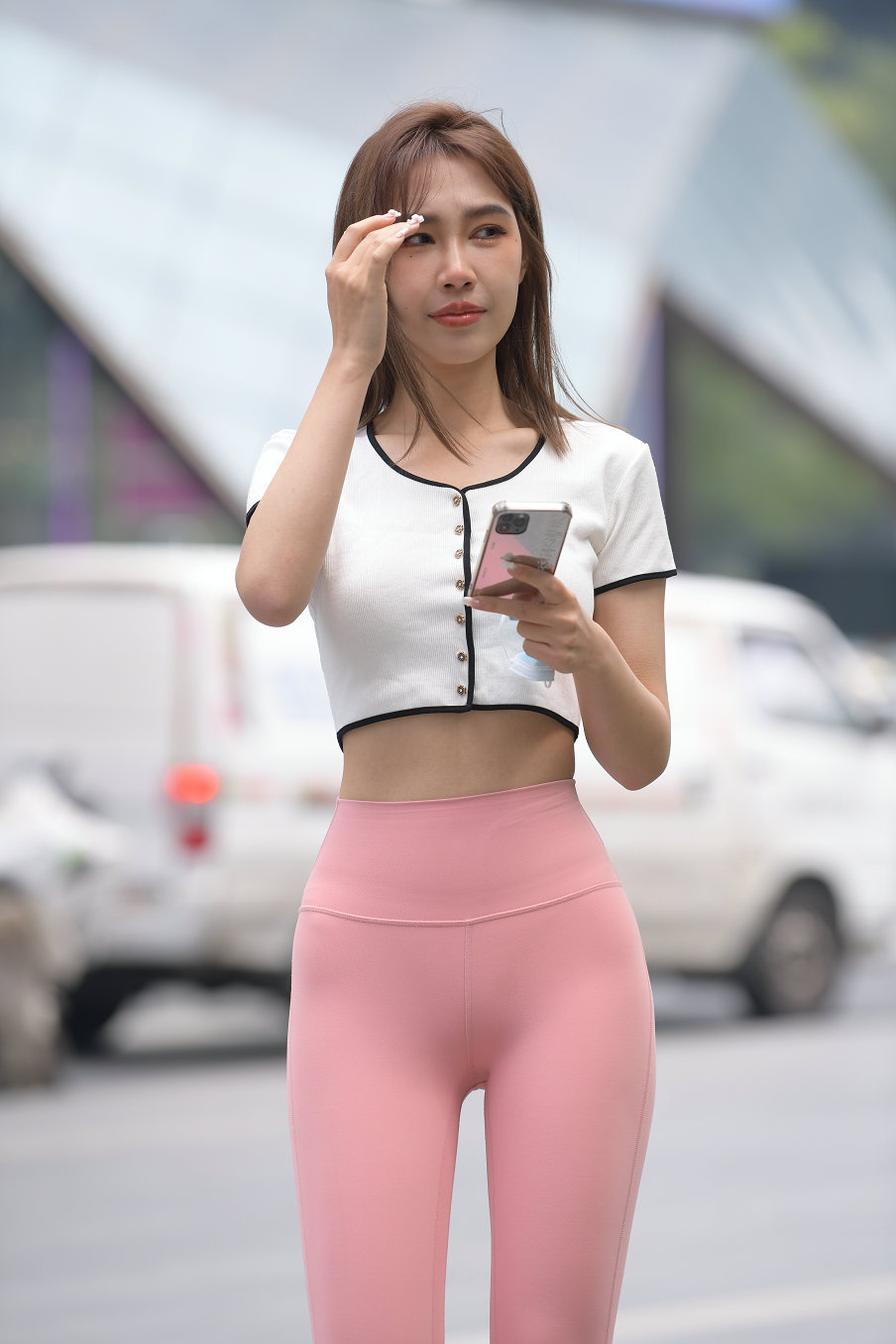 图片[2]-街拍粉色瑜伽裤女孩J2900 645P1V-20.7GB-枫林图图