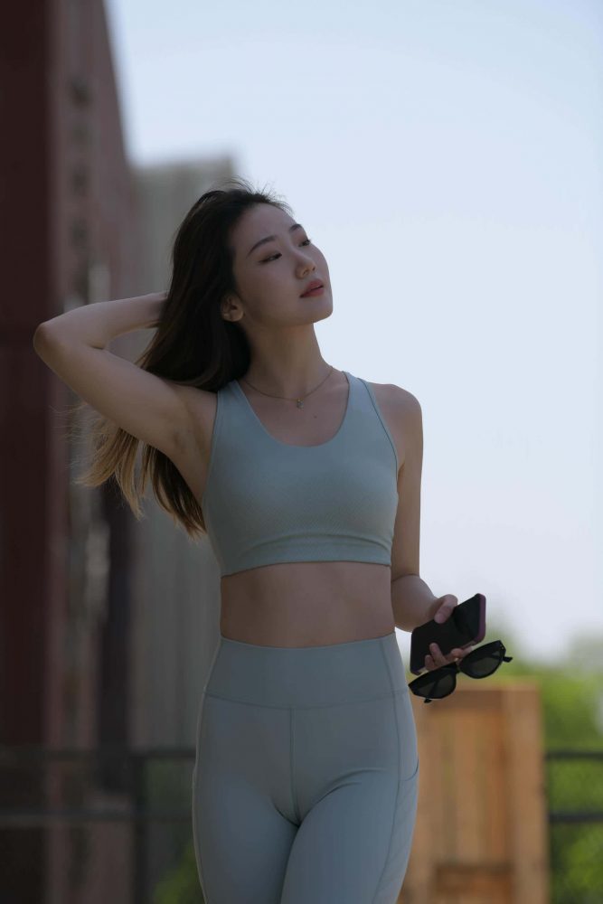 浅绿色瑜伽美女日常【743P】J6194-枫林图图