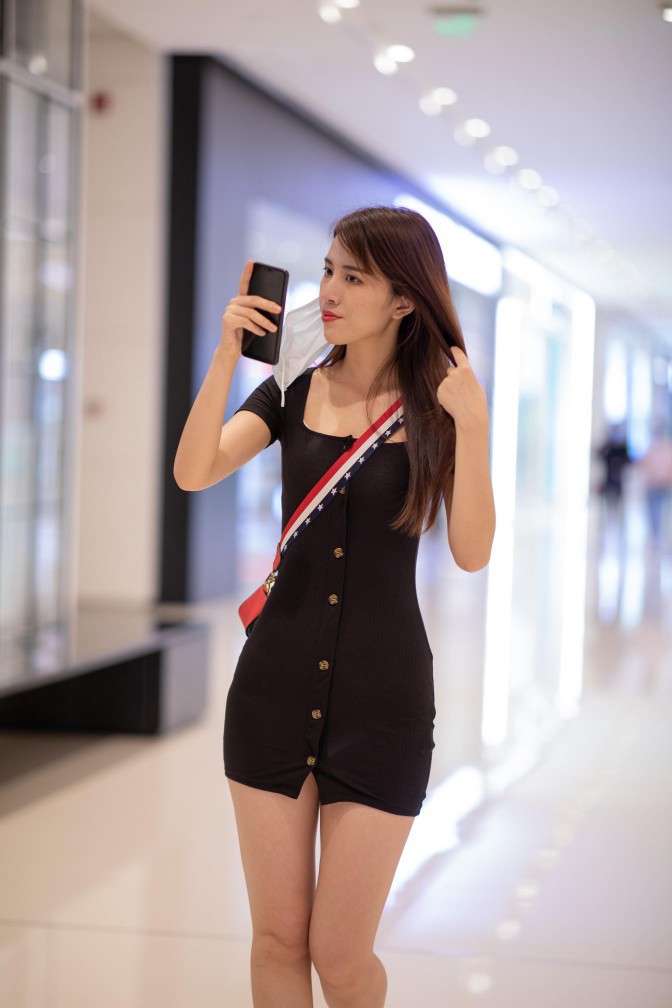 图片[3]-逛商场的黑色包臀裙美丽女孩【385P】00050-枫林图图