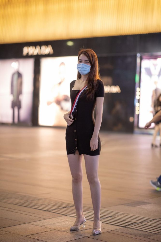 逛商场的黑色包臀裙美丽女孩【385P】00050-枫林图图
