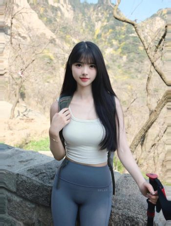 图片[9]-爱爬山的瑜伽裤MM，太甜美了！~-枫林图图