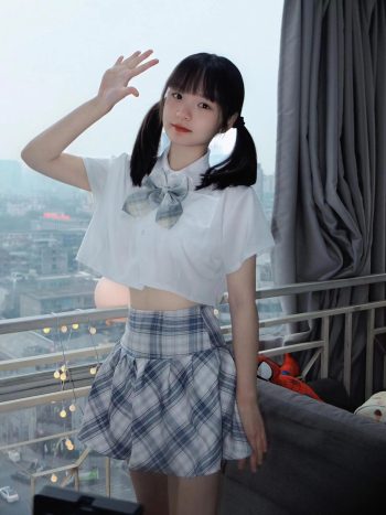 图片[6]-网格丝袜的清纯双马尾小姑娘-枫林图图