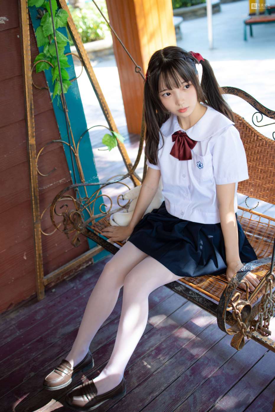 图片[3]-眼神好清澈的双马尾白丝女孩【75P】20019-枫林图图