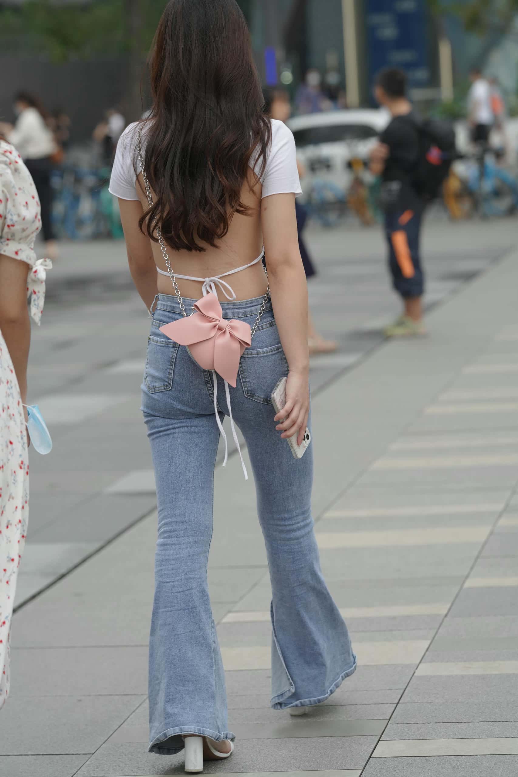 图片[4]-爱笑的蓝色紧身牛仔裤妹子【137P】P0220-枫林图图